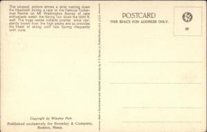 Skiing NH Old Postcard - Race Spectators Headwall Mt. Washington