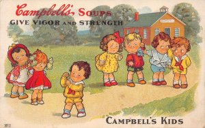 CAMBELL'S SOUP KIDS VIGOR & STRENGTH ADVERTISING POSTCARD (c. 1910)
