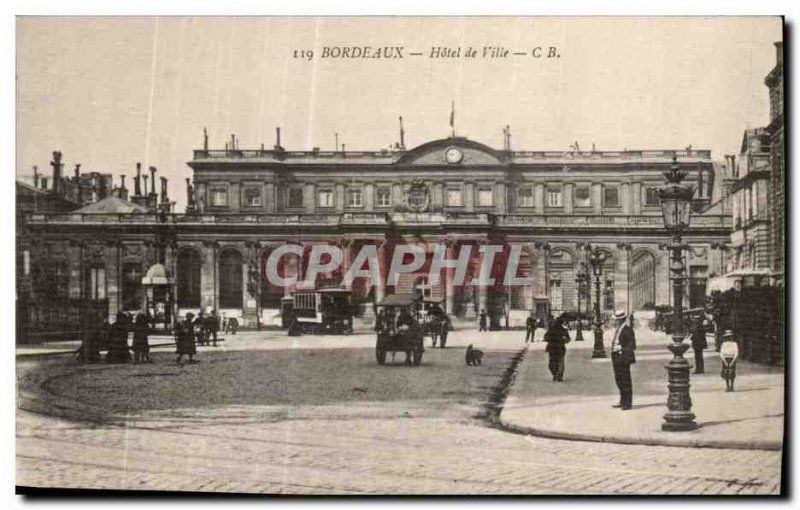 Postcard Old Bordeaux City Hall