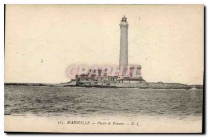 Old Postcard Marseille Lighthouse Planier