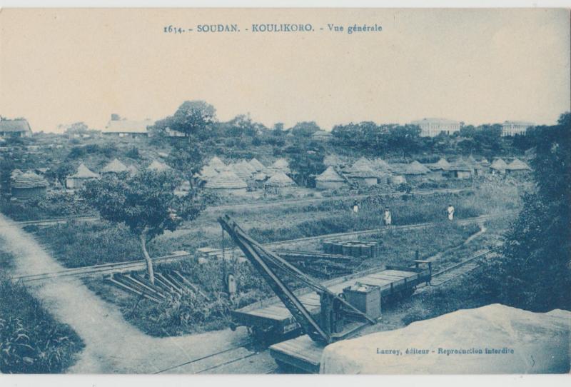 SOUDAN SUDAN KOULIKORO RR CONSTRUCTION Postcard c1910