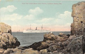 Steamer Cape Shore Portland Harbor Maine 1910c postcard