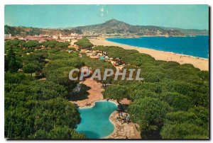 Modern Postcard Costa Brava Blanes General view and Beach