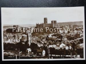 c1913 RPPC - Durham from Railway - showing real photo view of the City