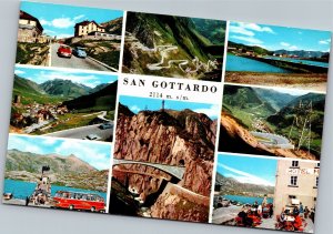 Postcard Switzerland San Gottardo multiview