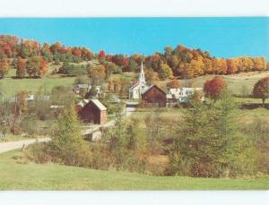 Pre-1980 PANORAMIC VIEW Bradford Center - Near Barre & Montpelier VT E7690