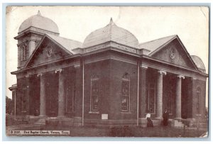 c1910 First Baptist Church Vernon Texas TX Antique Williamson Haffner Postcard