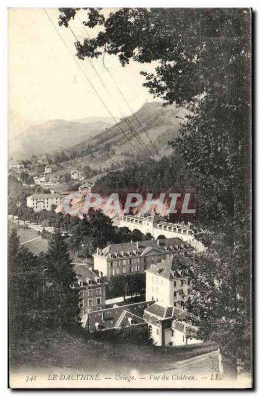 Old Postcard The Dauphine Uriage View of Chateau