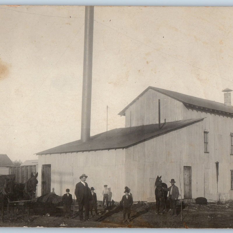 c1910s Coal Business Occupational Factory RPPC Cotton Young Men Real Photo A193