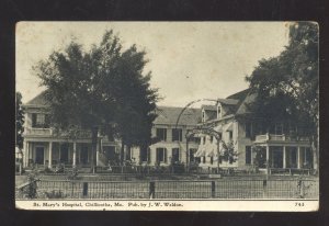 CHILLICOTHE MISSOURI ST. MARY'S HOSPITAL JW WELDON MO. VINTAGE POSTCARD