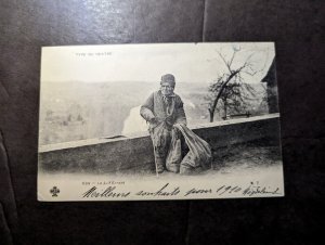 Mint France RPPC Postcard Judaica Jewish Beggar