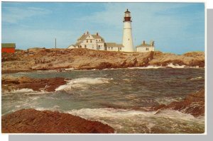 Portland, Maine/ME Postcard, Portland Head Light/Lighthouse