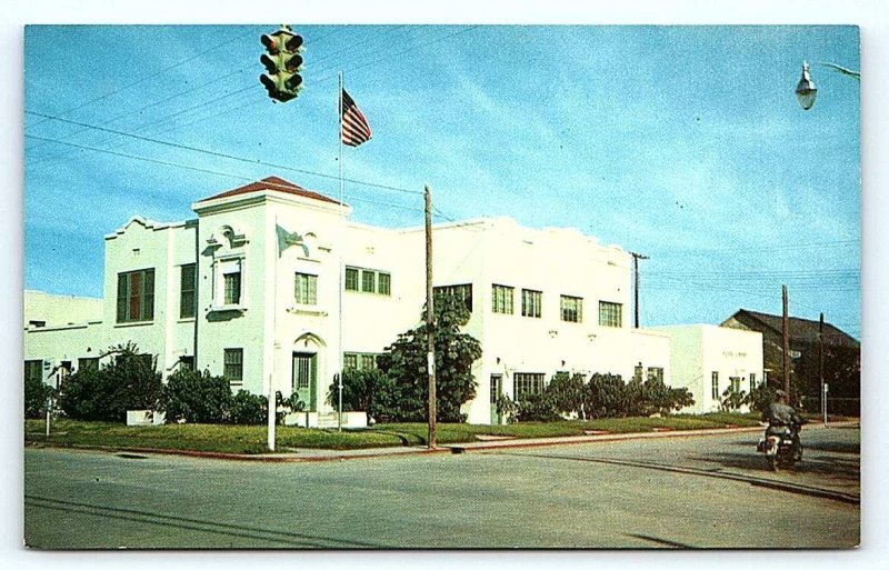 ALICE, TX Texas ~ LIBRARY & CHAMBER of COMMERCE c1950s Jim Wells County Postcard