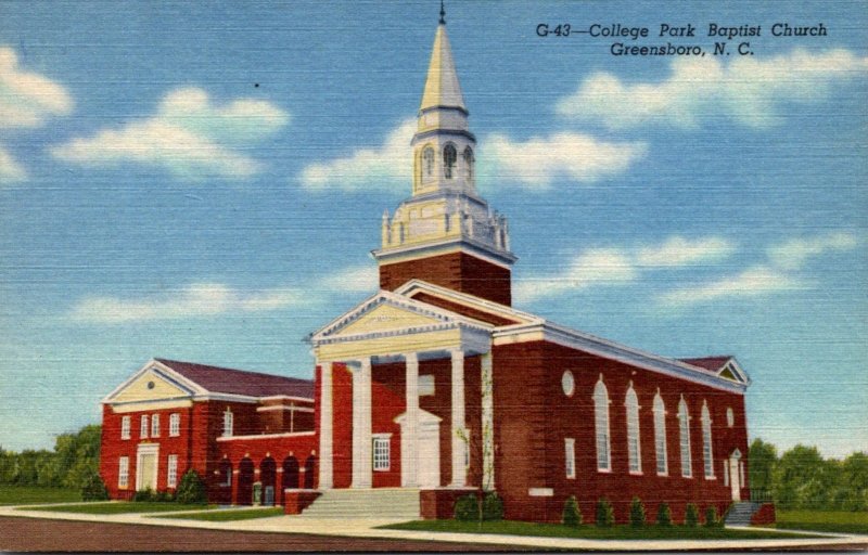 North Carolina Greensboro College Park Baptist Church Curteich