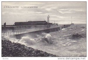 LE HAVRE, Le Jetee par gros temps, Seine Maritime, France, 00-10s