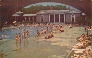 New York Saratoga Springs 1950s Spa Pool 1950s Roberts Postcard 22-9878