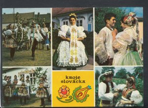 Slovakia Postcard - Kroje Slovacka - Divka a Mladenec Ze Svatobonc   T8463