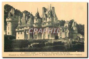 Postcard Old Rigny Usse Chateau seen from North East Together