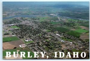 *Aerial View City Burley Idaho Snake River 4x6 Postcard B61