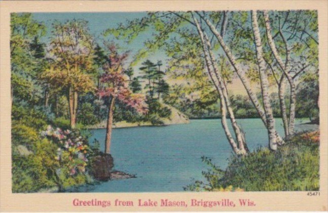 Wisconsin Briggsville Greetings From Lake Mason