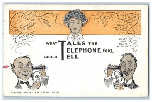 1906 Girl Telephone Switchboard Oneonta New York NY Posted Antique Postcard