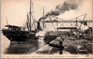 Vtg Boucau France Basses Pyrenees Usines Saint Gobain Le Transbordeur Postcard