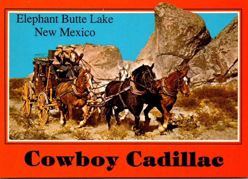 New Mexico Elephant Butte Lake Cowboy Cadillac Stagecoach