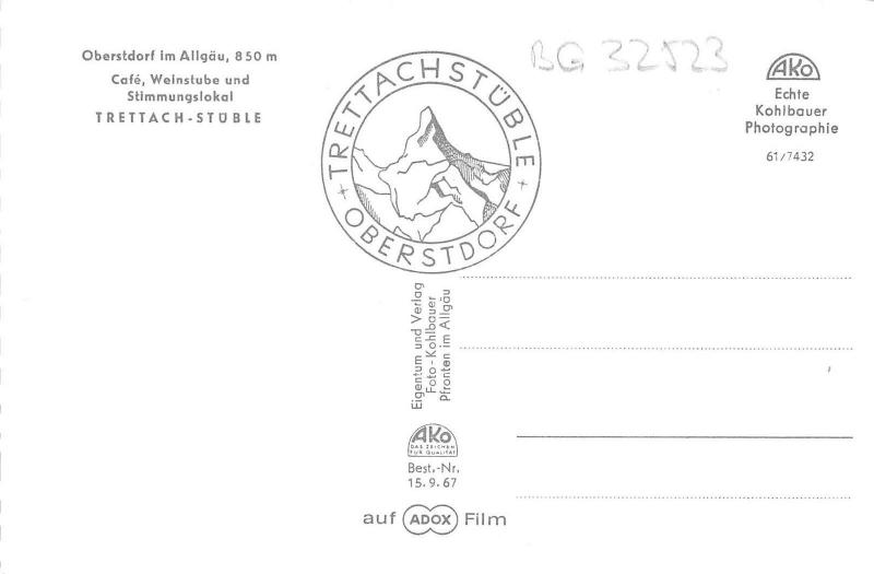 BG32523 oberstdorf im allgau cafe trettach stuble   germany   CPSM 14x9cm