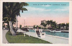 Florida Fort Lauderdale Docks On New River 1931