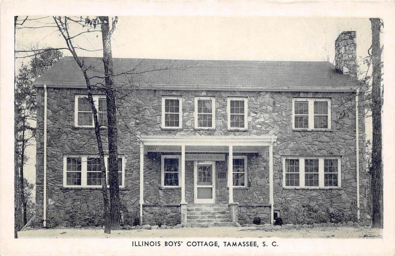 B50/ Tamassee South Carolina SC Postcard c1940s Illinois Boys Cottage