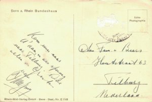 Germany Bonn an Rhein Bundeshaus Vintage RPPC 07.59 