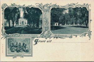 Indonesia De Poort van Batavia De Sluisbrug Orang Berjoeweal Nassi Postcard C074