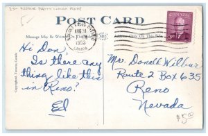 Risque Postcard Pretty Woman Pin Up Niagara Falls Ontario Canada 1953 Vintage