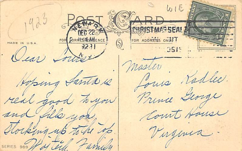Merry Christmas Christmas Postage Date Used 