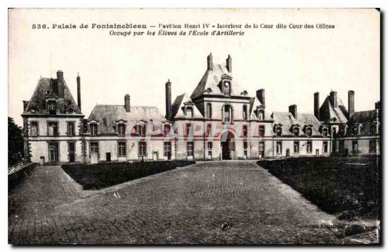 Postcard Old Palace of Fontainebleau Interior Pavillon Henri IV of the said C...