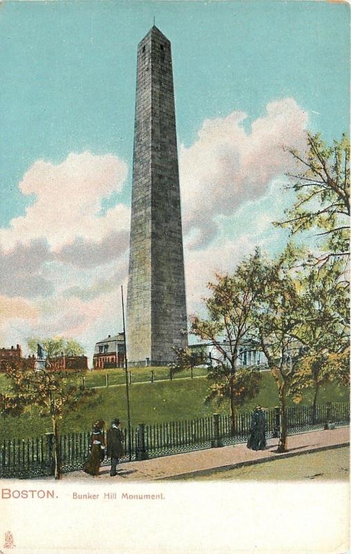 Boston Massachusetts~Bunker Hill Monument~Victorian Ladies & Gents~1907 TUCK 