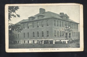 LAMAR MISSOURI HIGH SCHOOL BUILDING VINTAGE POSTCARD MO. 1911 INGALLS MO.
