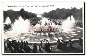 Old Postcard Versailles Latona fountain Large water