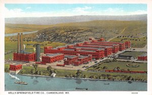 Cumberland Maryland Kelly-Springfield Tire Co., White Border, Vintage PC U11415