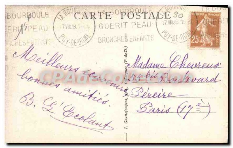 Postcard La Bourboule Old Funicular In Charlannes