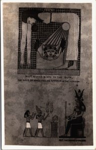 Egypt NUT giving Birth to the SUN the Mother of the Gods Vintage RPPC C141