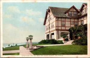 Postcard Stratford Inn in Del Mar, San Diego County, California