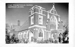 Aberdeen South Dakota First Presbyterian Church Real Photo Postcard K82209