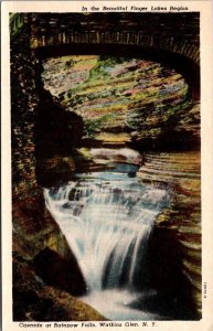 New York Watkins Glen Cascade At Rainbow Falls Curteich