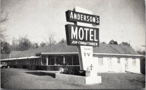 Postcard Anderson's Motel in Dillwyn, Virginia~136743