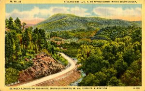 WV - Midland Trail, U.S. Highway 60 Approaching White Sulphur Gap