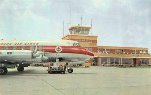 Ontario, Canada  WINDSOR AIRPORT  Canada Air Lines Plane~Tower~Tarmac  Postcard