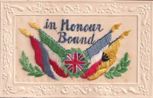 In Honour Bound Military WW1 Silk Embroidered Postcard