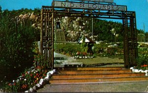 Canada Quebec Baie-Comeau Grotto Of Our lady Of Lourdes Entrance To Our Shrin...
