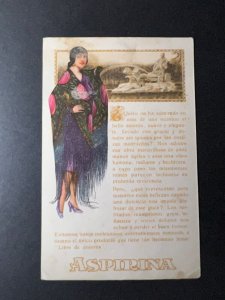 Mint Spain Advertisement Postcard Aspirin Bayer Bayer Spanish